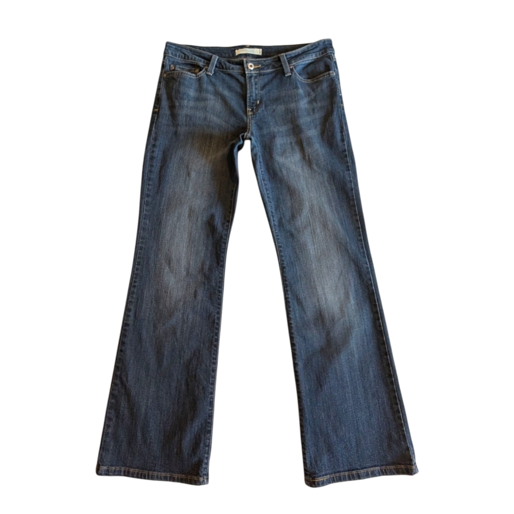 Vintage Y2K Levi’s 545 Low Bootcut Jeans | Size 12 | Western Dark Wash Denim